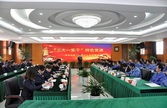 溧阳地税“三大一实干”税企共话特色党课走进mg不朽情缘电缆