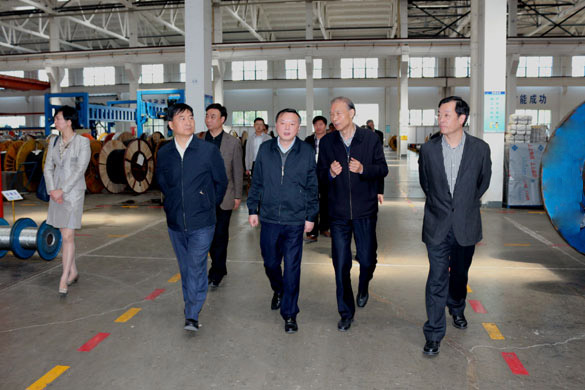 4月23日，，，常州市科教城党工委书记徐绚烂一行来mg不朽情缘电缆旅行