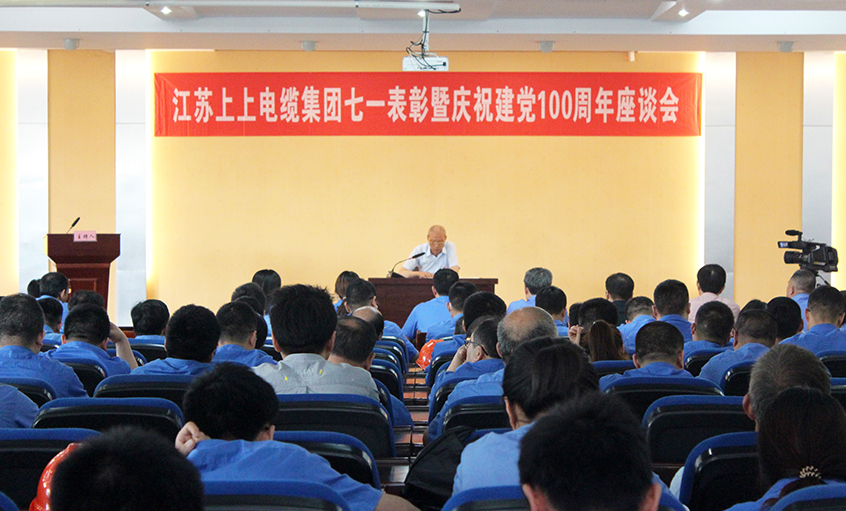 不忘初心跟党走  矢志斗争创佳绩——mg不朽情缘电缆召开七一表扬暨庆祝建党100周年座谈会