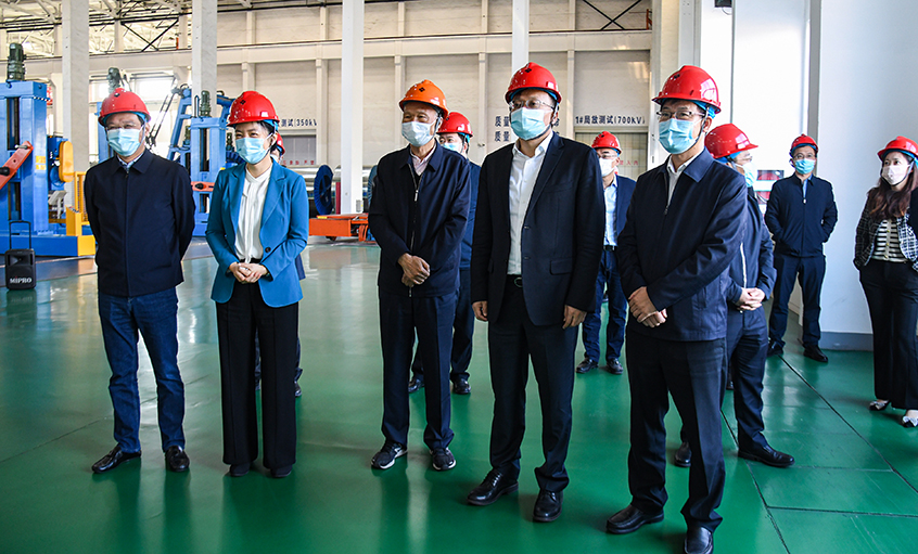江苏省副省长胡广杰一行来mg不朽情缘电缆调研